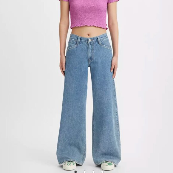 Levi's '94 Baggy Wide Leg Raw Hem Jeans Sz 31 - Picture 2 of 15